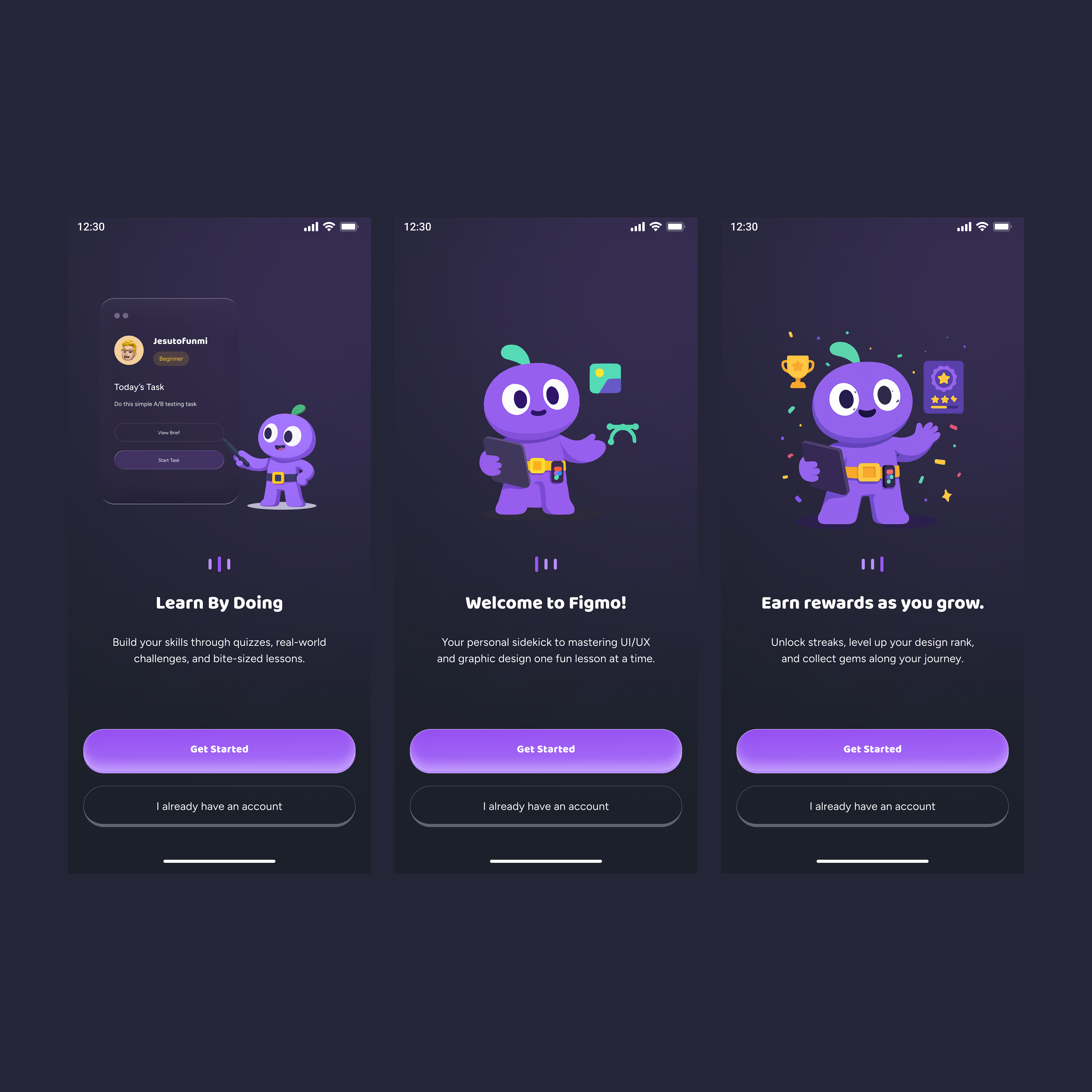 Mobile Learning Application - Engaging educational mobile interface